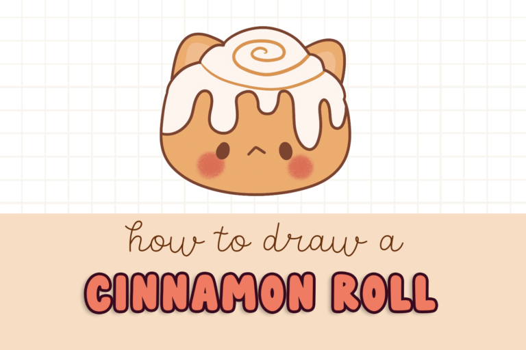 how to draw a cinnamon roll, cinnamon roll kawaii drawing, cute cinnamon roll, cat food drawings