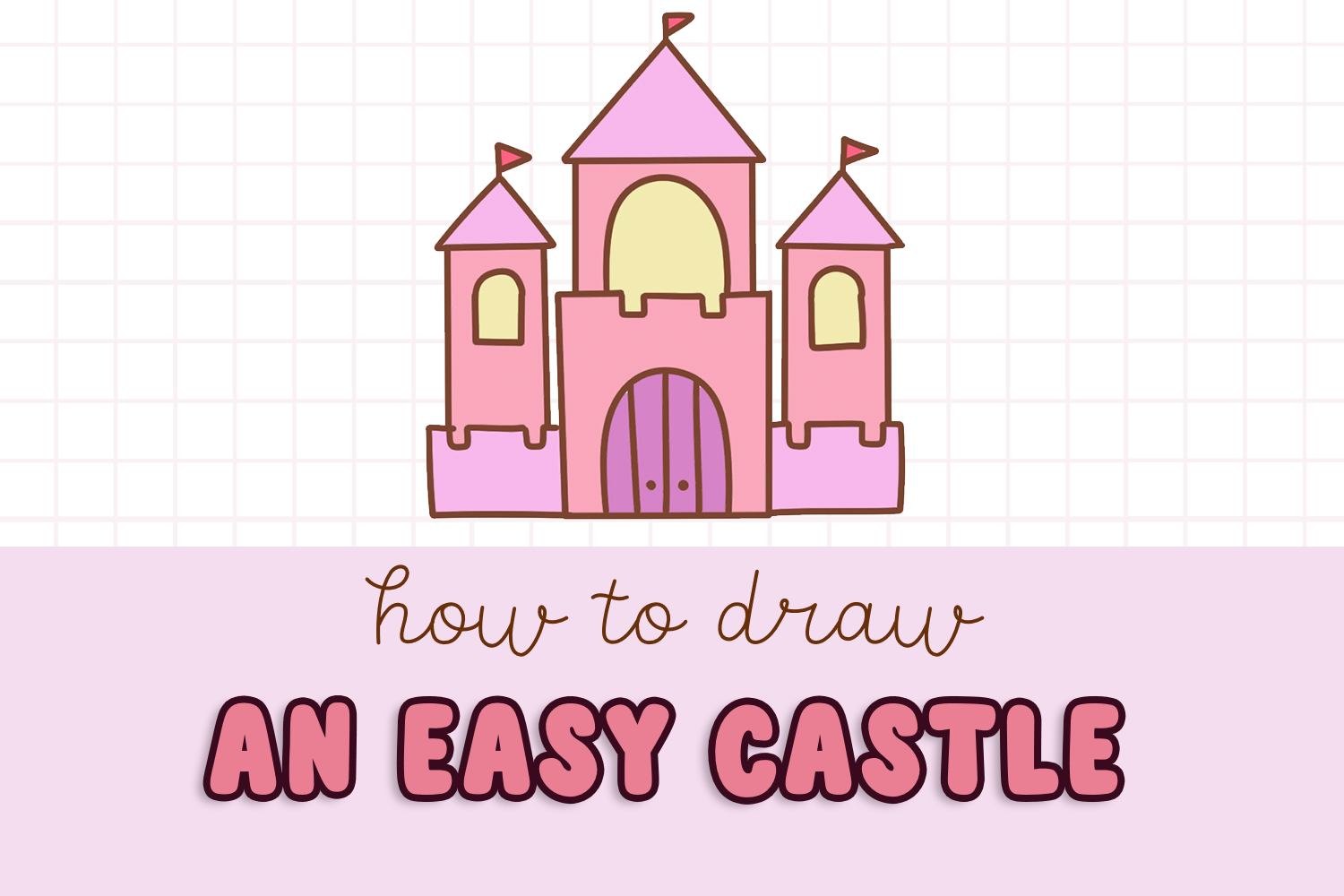 How to Draw a CASTLE! Easy Drawings for Kids 