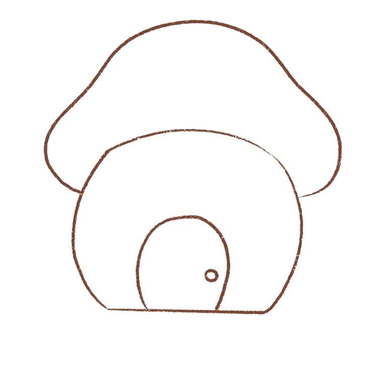 4 - draw the mushroom cap