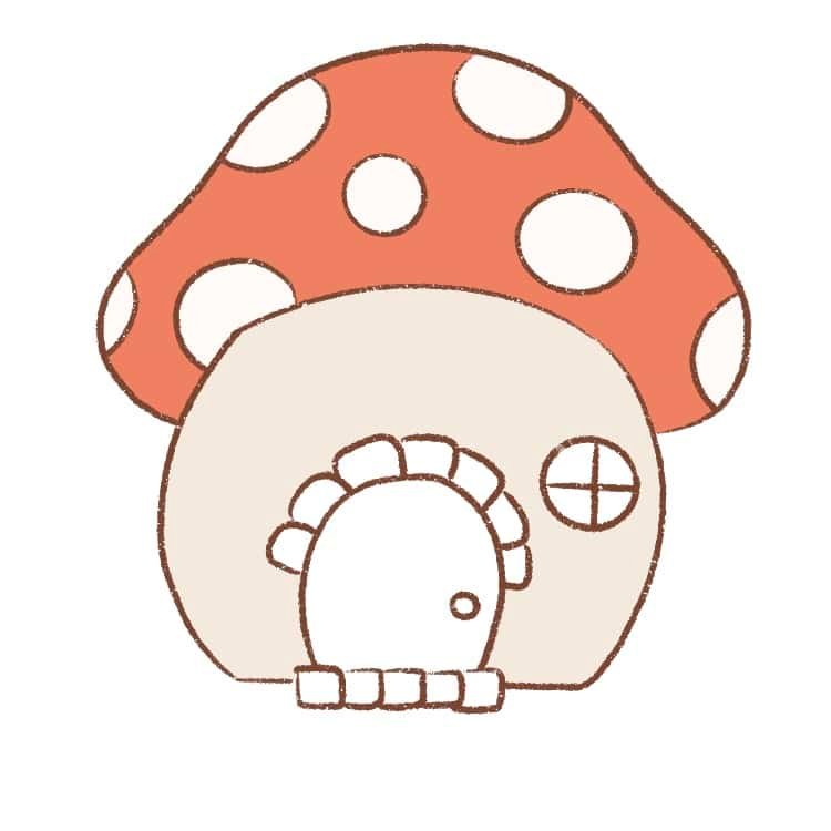 9 - color the mushroom house