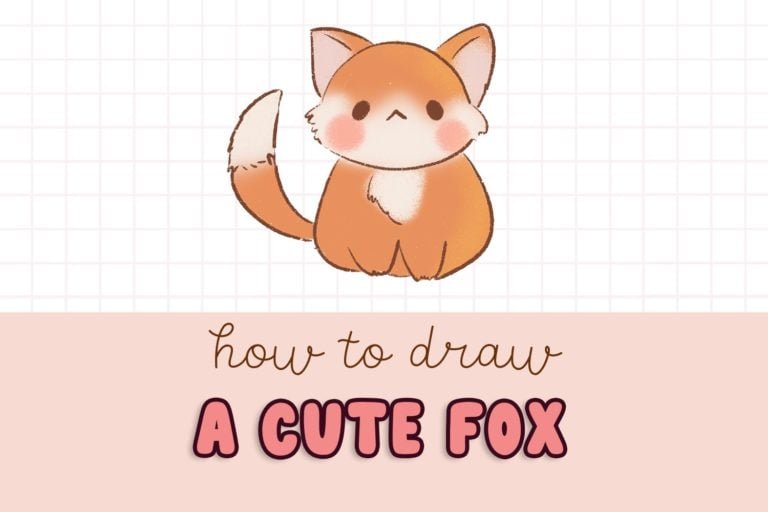 how to draw a cute kawaii cartoon fox