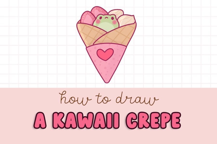 how to draw a cute kawaii crepe